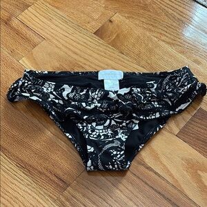 Jessica Simpson Black and White Bikini Bottom